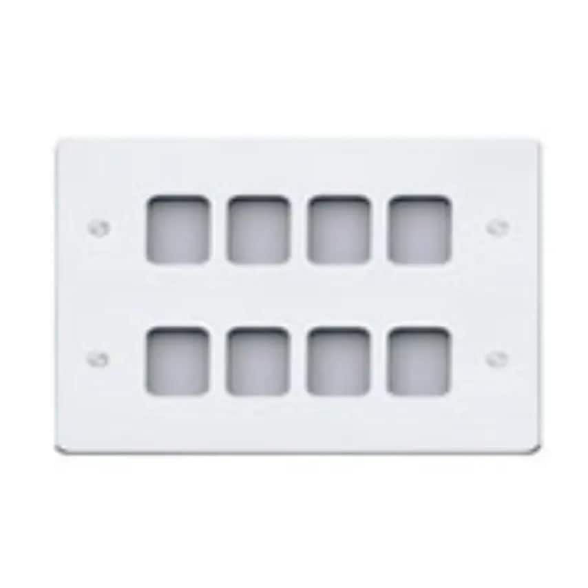Frontplate 8 Module 146 x 146mm Satin Gold - K14348SAG