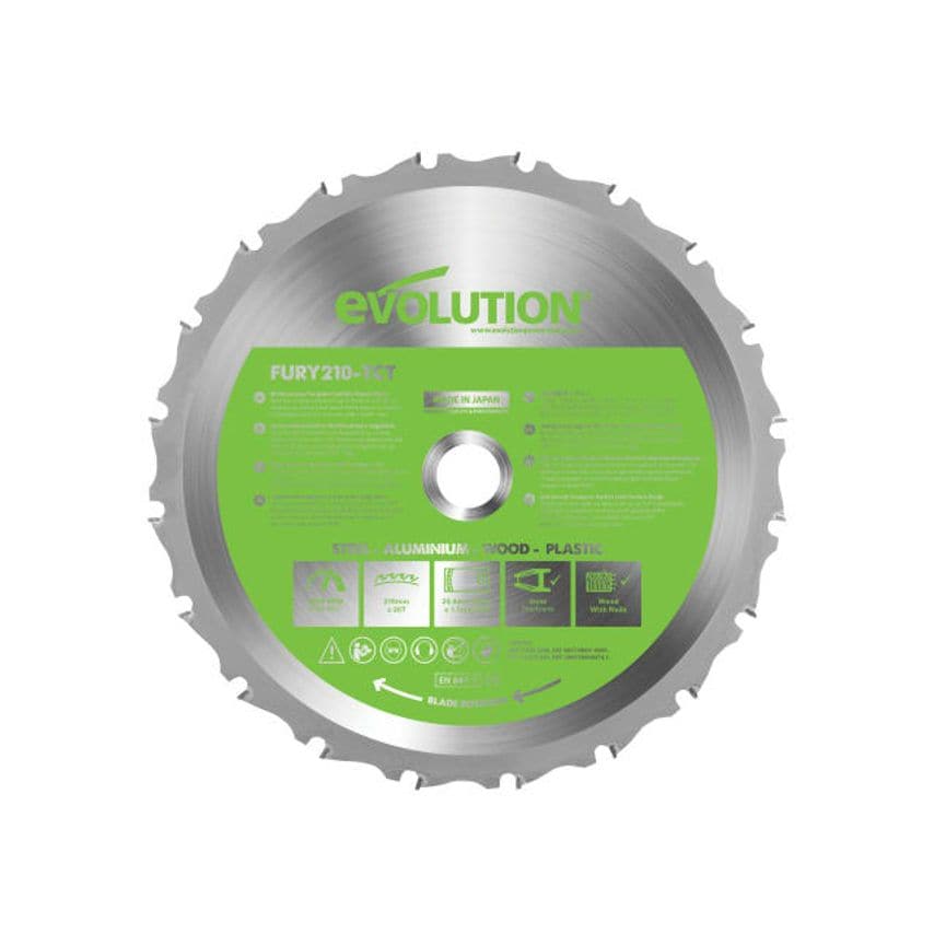 Fury Multi-Purpose TCT Circular Saw Blade 210 x 25.4mm x 20T