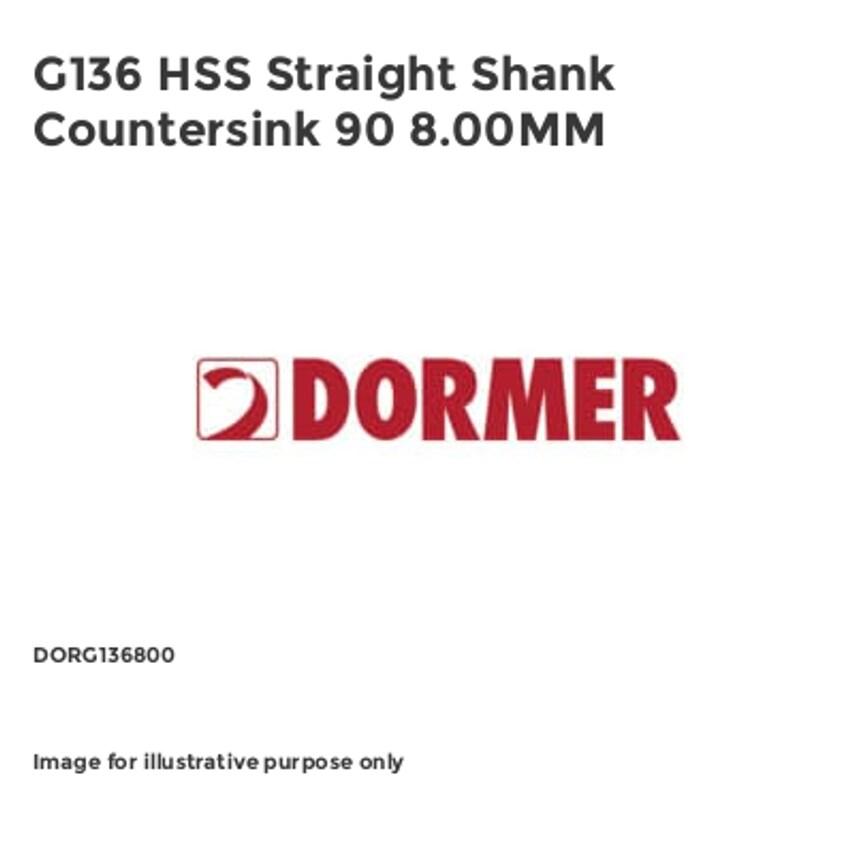 G136 HSS Straight Shank Countersink 90 8.00MM