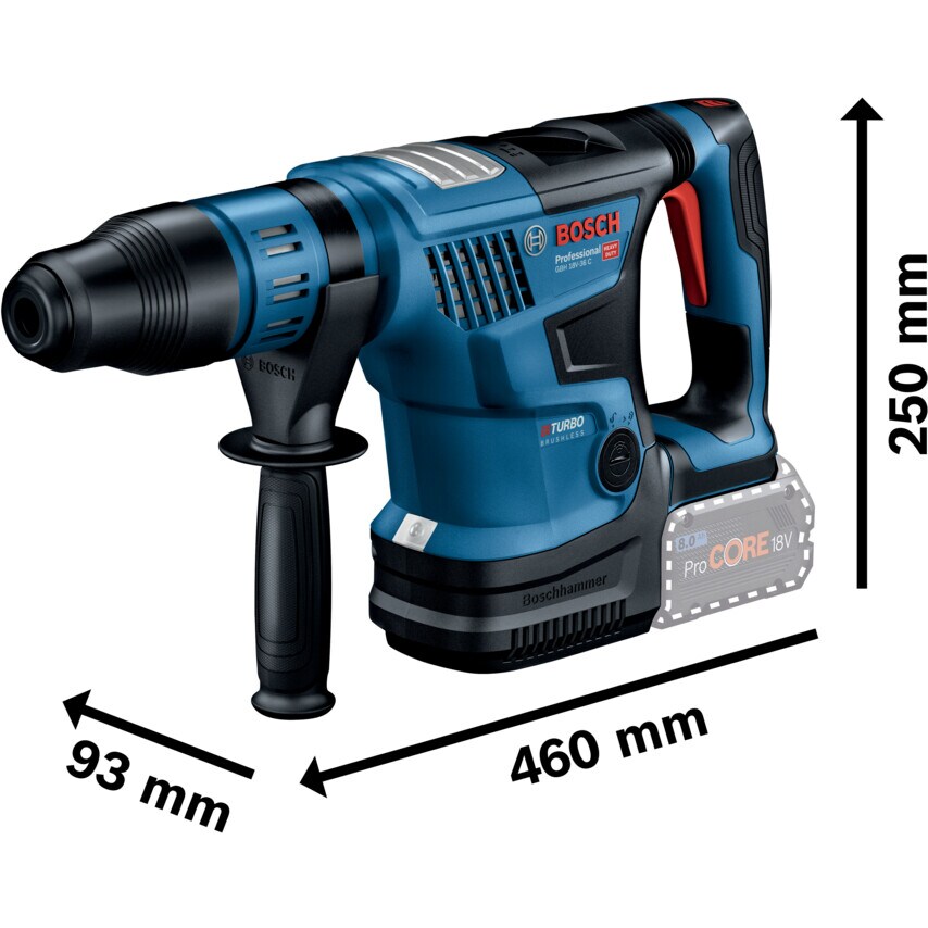 GBH 18V-36 C 18V Cordless Hammer Drill Body Only, Carry Case
