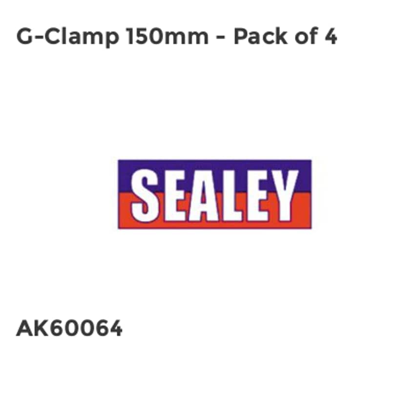 G-Clamp 150mm, Pack of 4