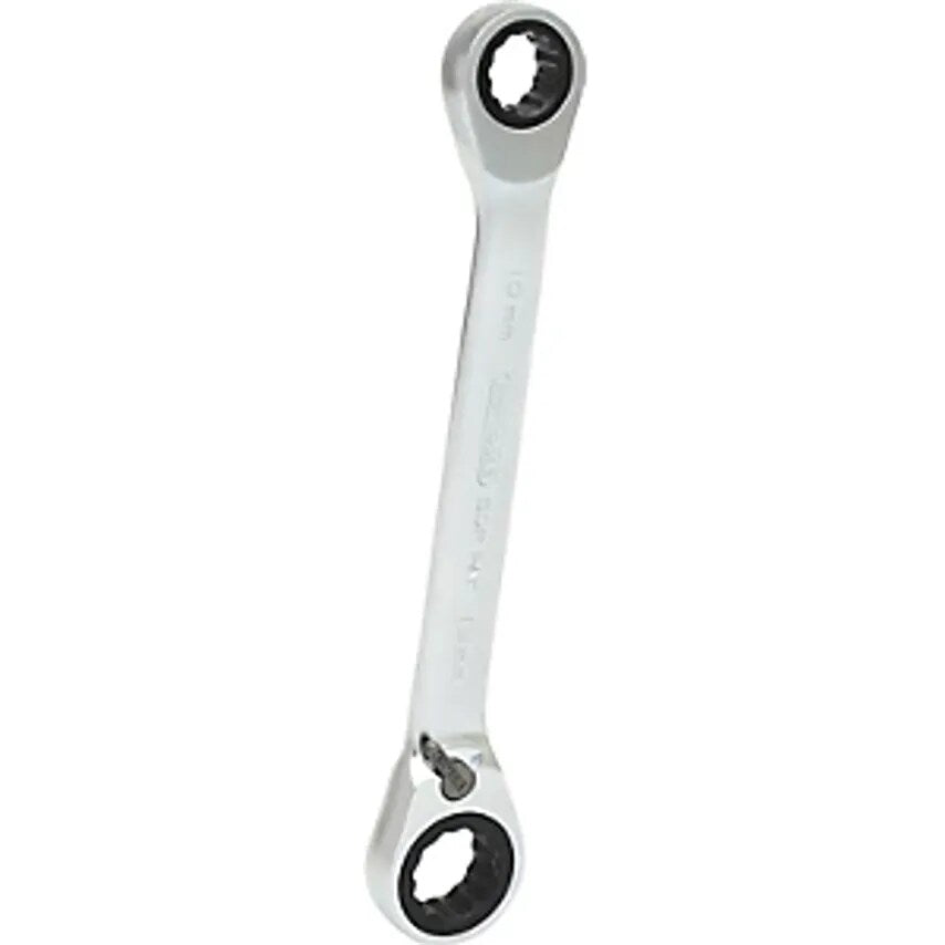 GEARplus Double Ratchet Ring Spanner Reversing 15 Ring Offset 10 x 13 mm