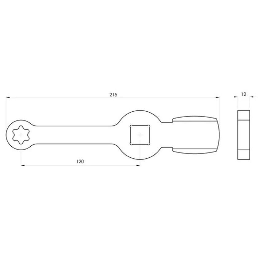 GO1312 Slogging Brake Caliper Wrench E20 Man TGL TGM