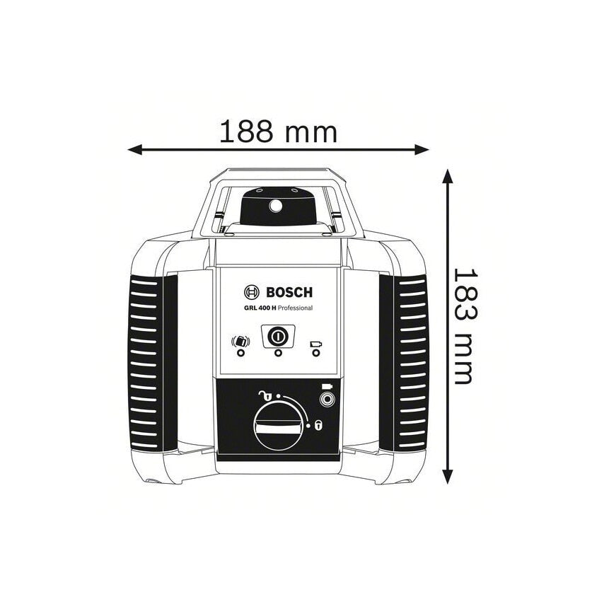 GRL 400 H Rotation Laser Level in Carrying Case with Accessory Set - 0 601 061 800
