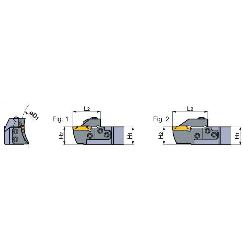 GYM25RD-F20-100 - Face Grooving - Right Hand - Modular Blade