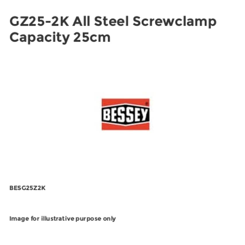 GZ25-2K All Steel Screwclamp Capacity 25cm