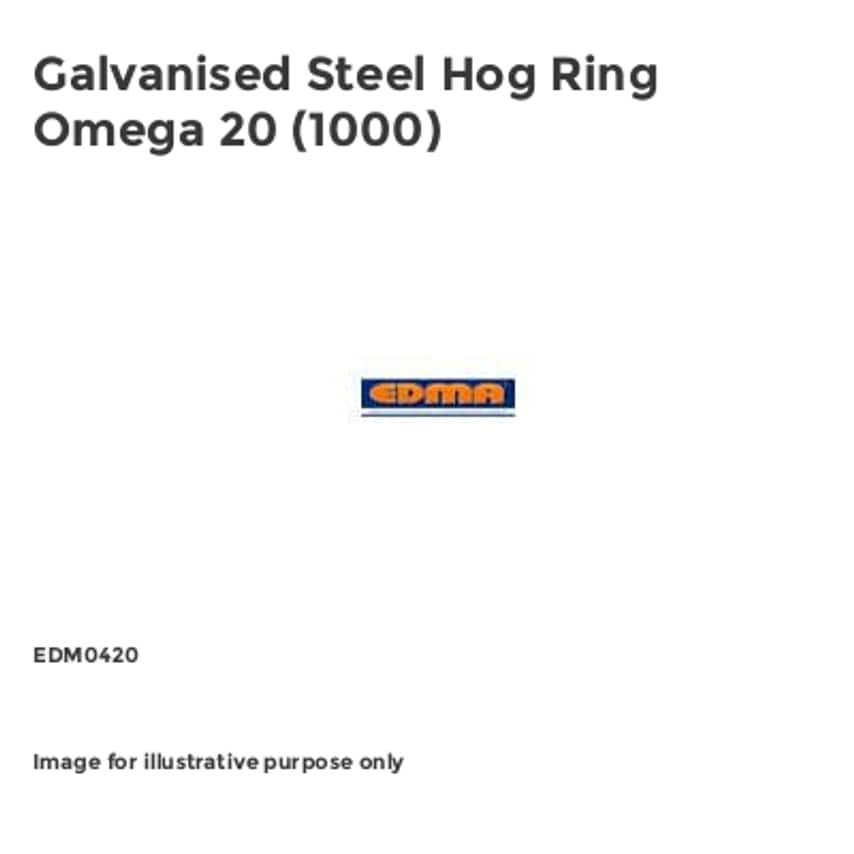 Galvanised Steel Hog Ring Omega 20 (1000)