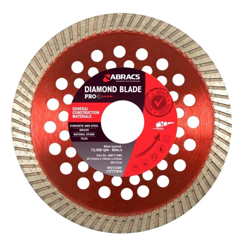 Gcm-Pro-X Diamond Blade 115mm x 10mm x 22.23mm
