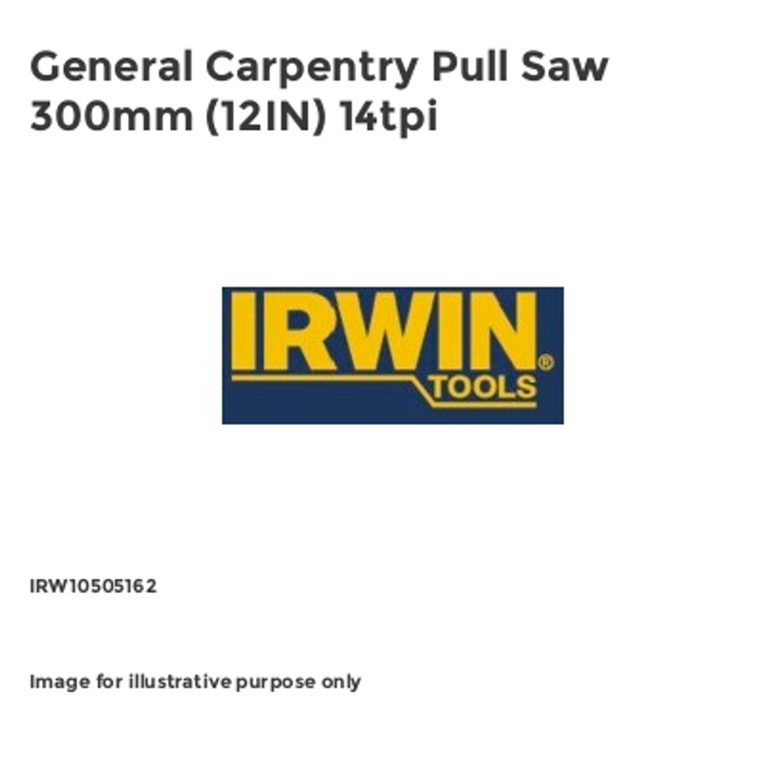 General Carpentry Pull Saw 300mm (12IN) 14tpi