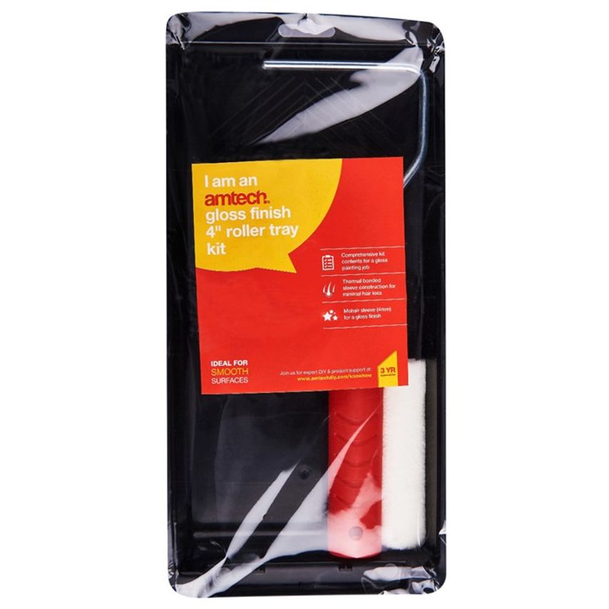 Gloss Finish 100mm (4") Roller Tray Kit