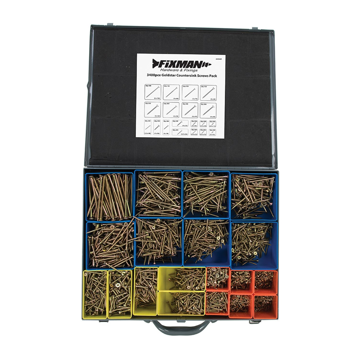 Goldstar Countersink Screws Pack 3400 Piece