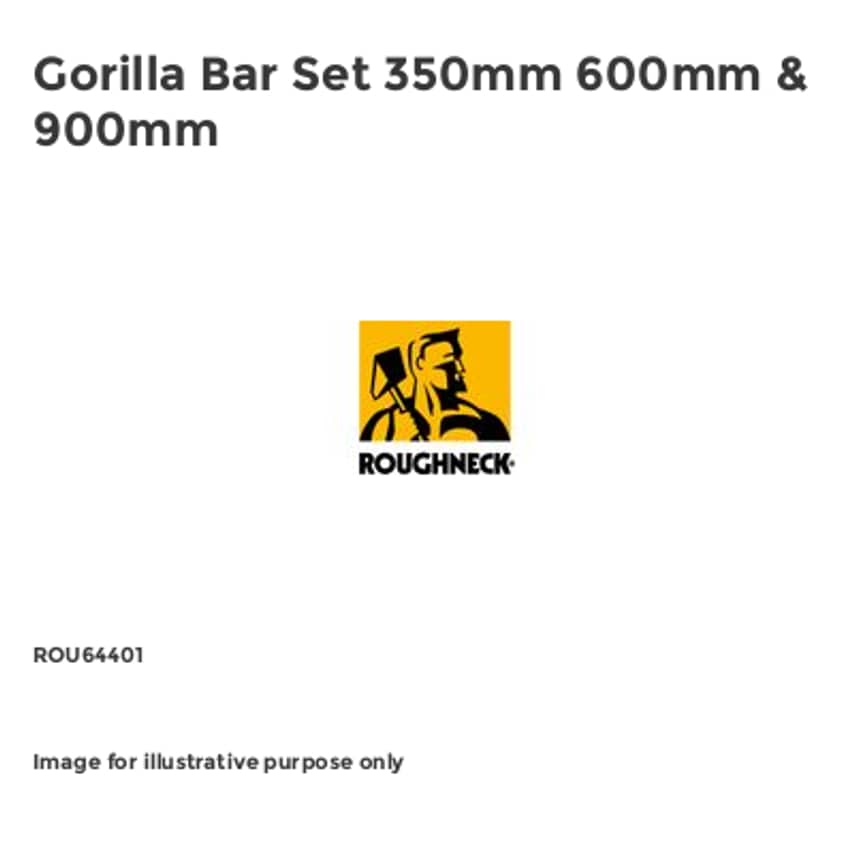 Gorilla Bar Set 350mm 600mm & 900mm ROU64401