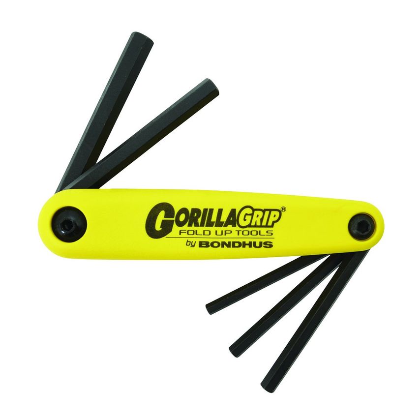 Gorilla Grip Hex Fold Up Keys 3/16-3/8 Hex HF5, 12585