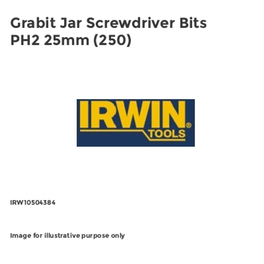 Grabit Jar Screwdriver Bits PH2 25mm (250)