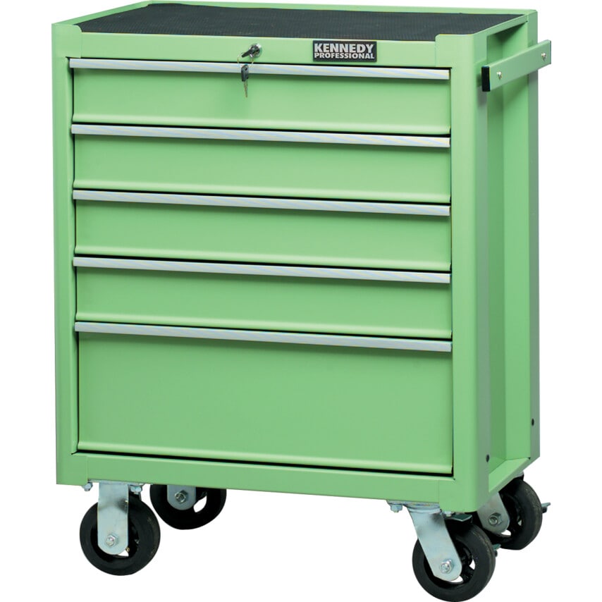 Green 5-Drawer Professional Roller Cabinet