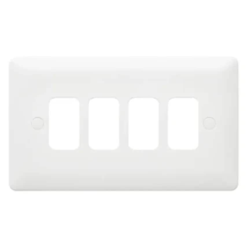 Grid Plate 4 Module White
