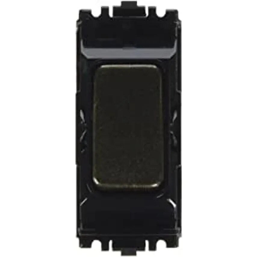 Grid Switch 1 Way SP 10A Antique Bronze Black Insert