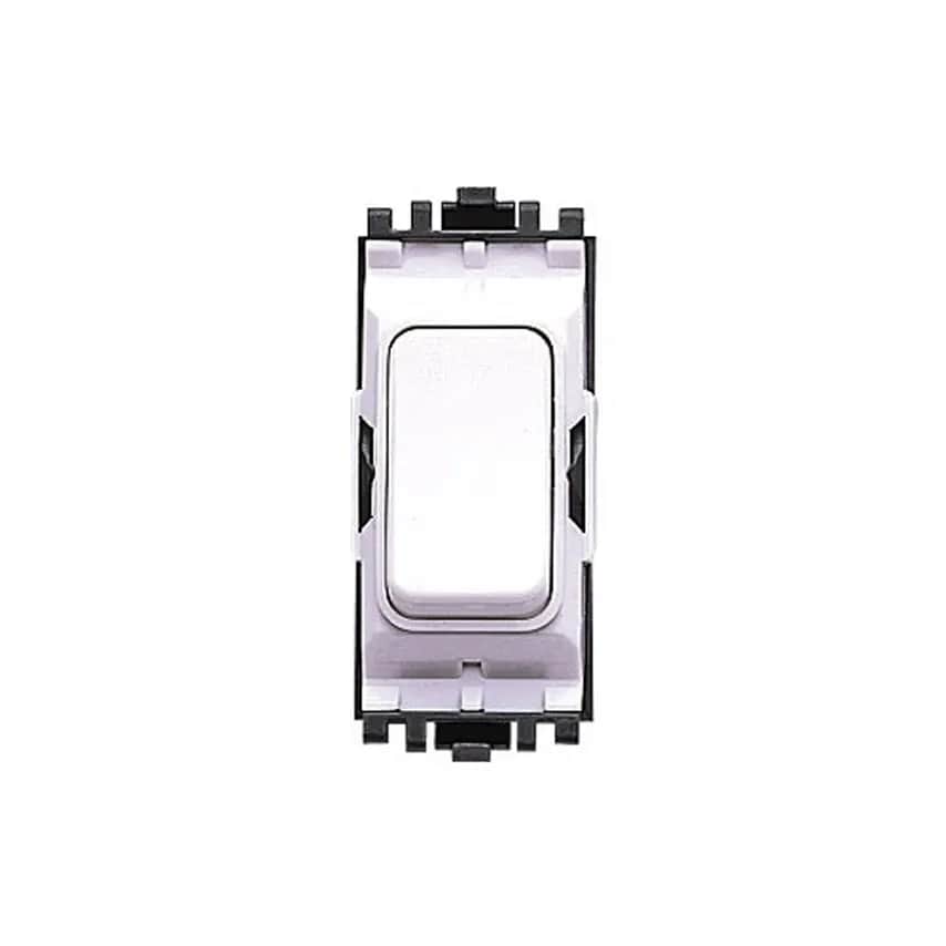 Grid Switch 2 Way SP Push 10A Lustrous Black Black Inserts