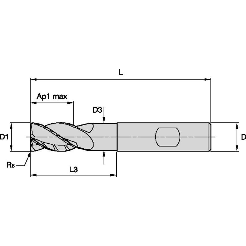 H1TE4RA0500N063HBR030 Harvi I TE 1/2X1/2X5/8X4 R.03
