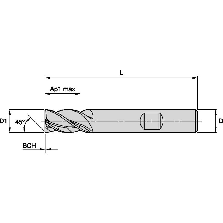 H1TE4SE1400S018HBM Harvi I TE 4FL 14X14X18X75 SHA