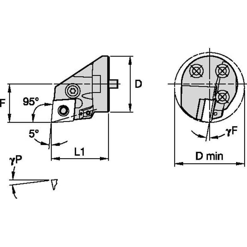 H2532PCLNR09 Boring Head D25, 0MM DMIN32, 0MM
