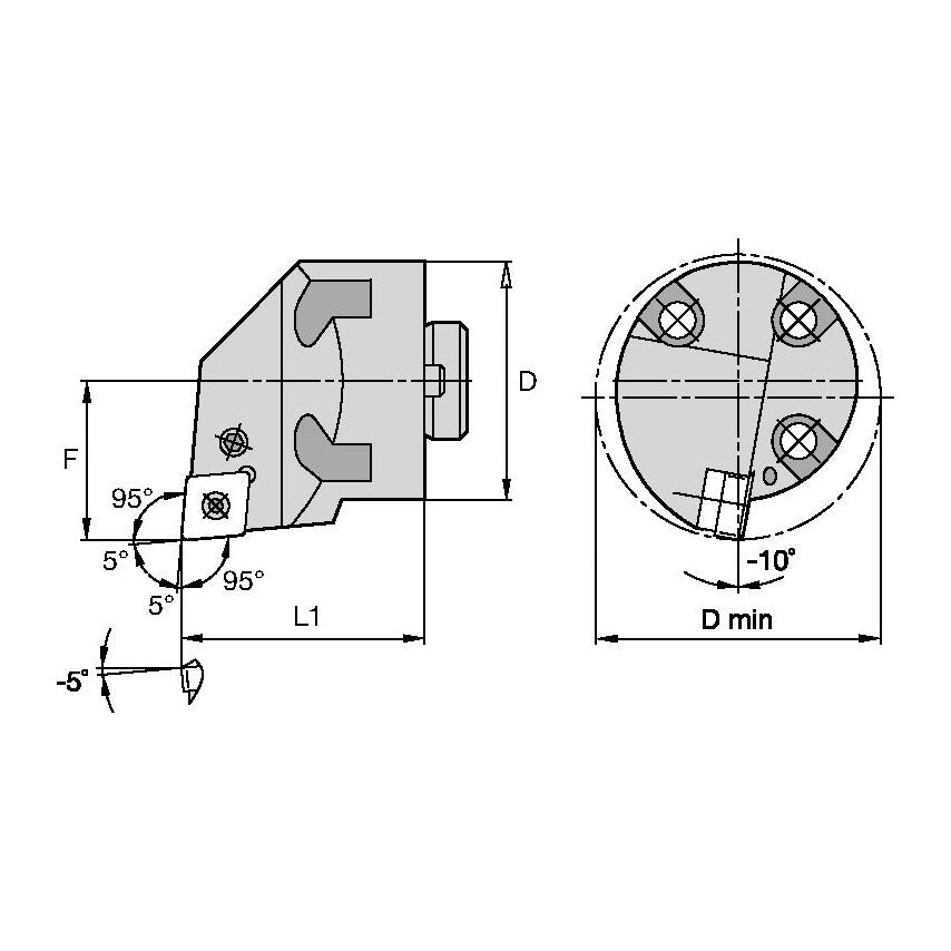 H32PCLNR12 P Boring Head D32, 0MM L41, 0MM