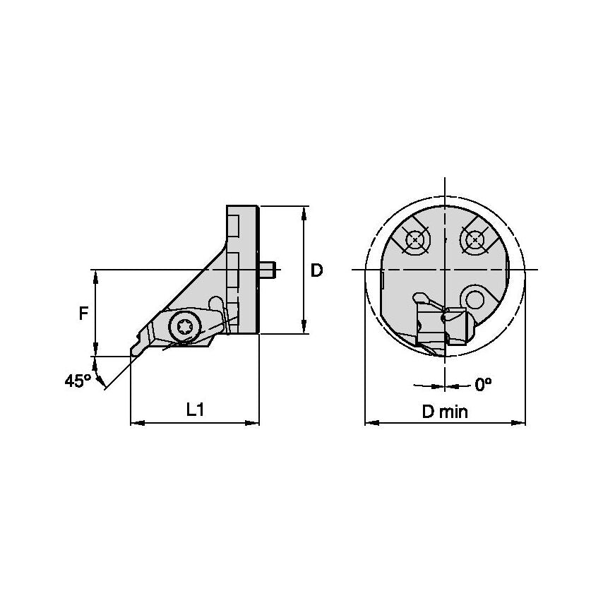 H4050N45R3W Bolt On Head - Top Notch