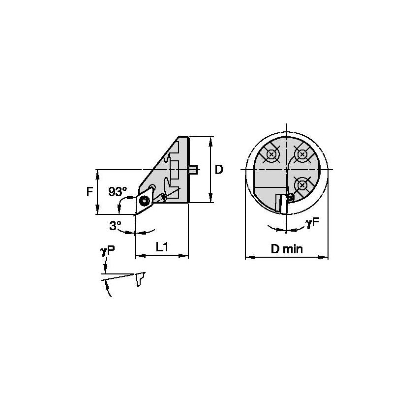 H4050SDUCR11 Boring Head D40, 0MM DMIN50, 0MM