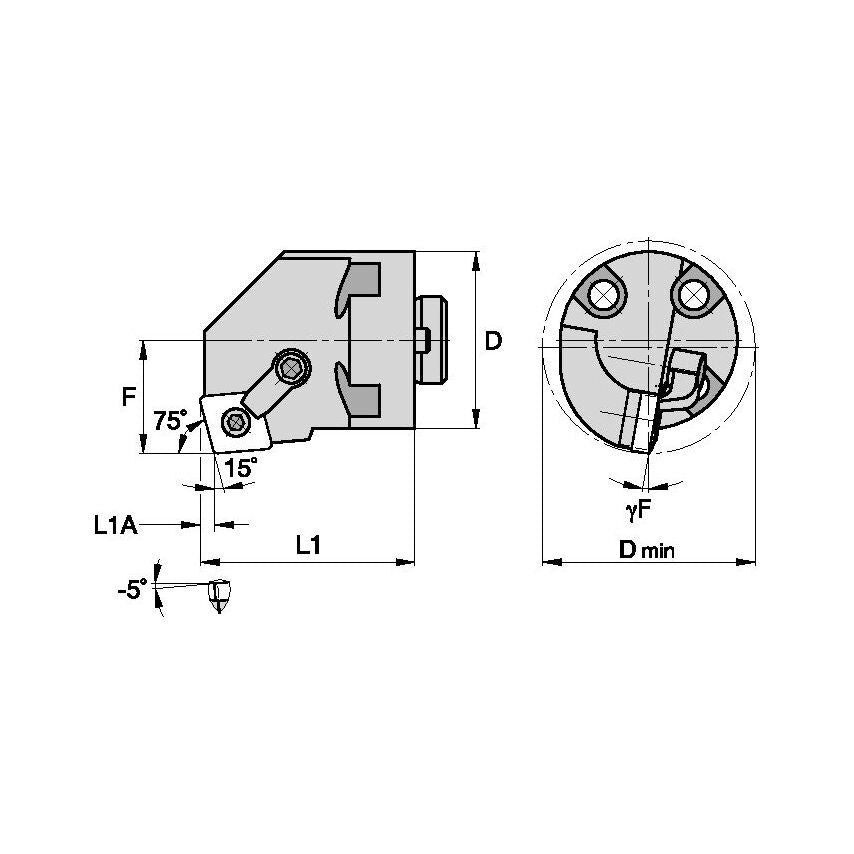 H40MCKNL5 M Boring Head D2.50 L1.63