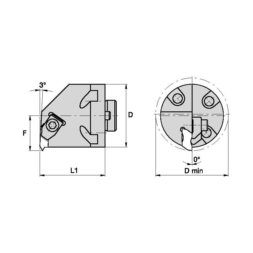 H40NER3W Top Notch Boring Head D2.50 L1