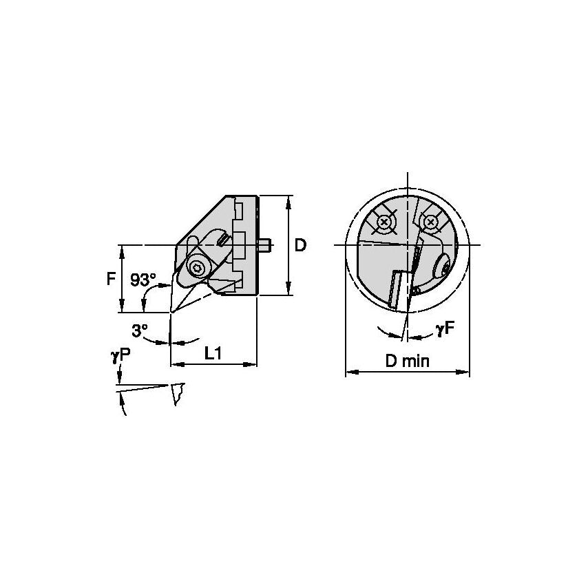 H5063DVUNL16 Boring Head D50, 0MM DMIN63, 0MM