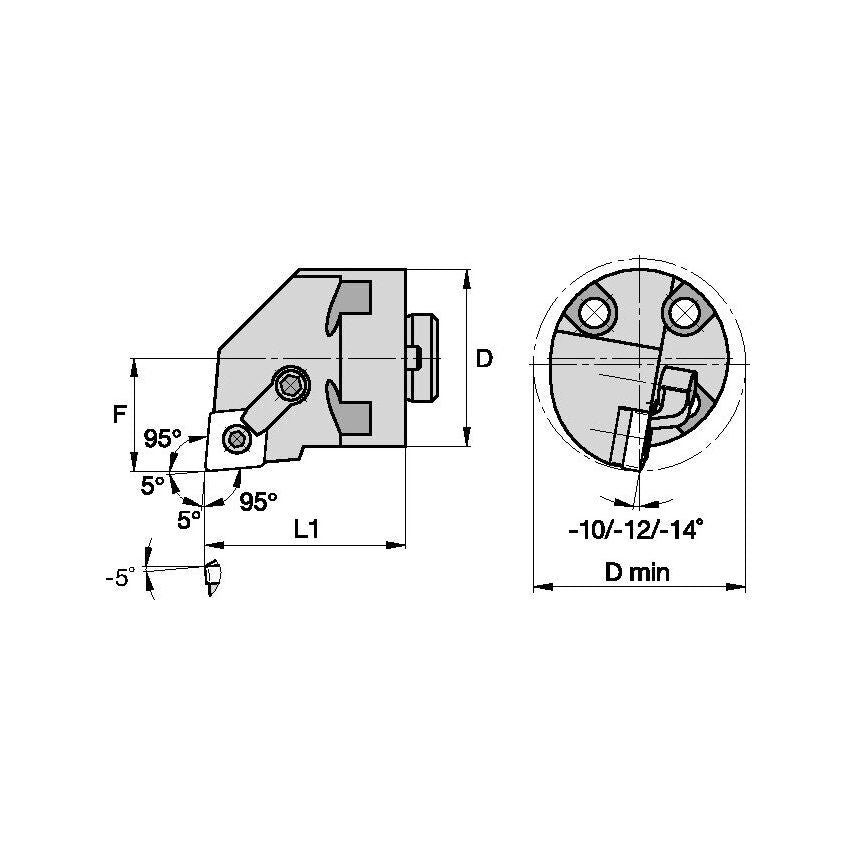 H50MCLNR19 M Boring Head D50, 0MM L41, 3MM