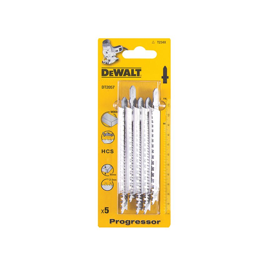HCS Progressor Tooth Jigsaw Blades Pack of 5 T234X DEWDT2057QZ