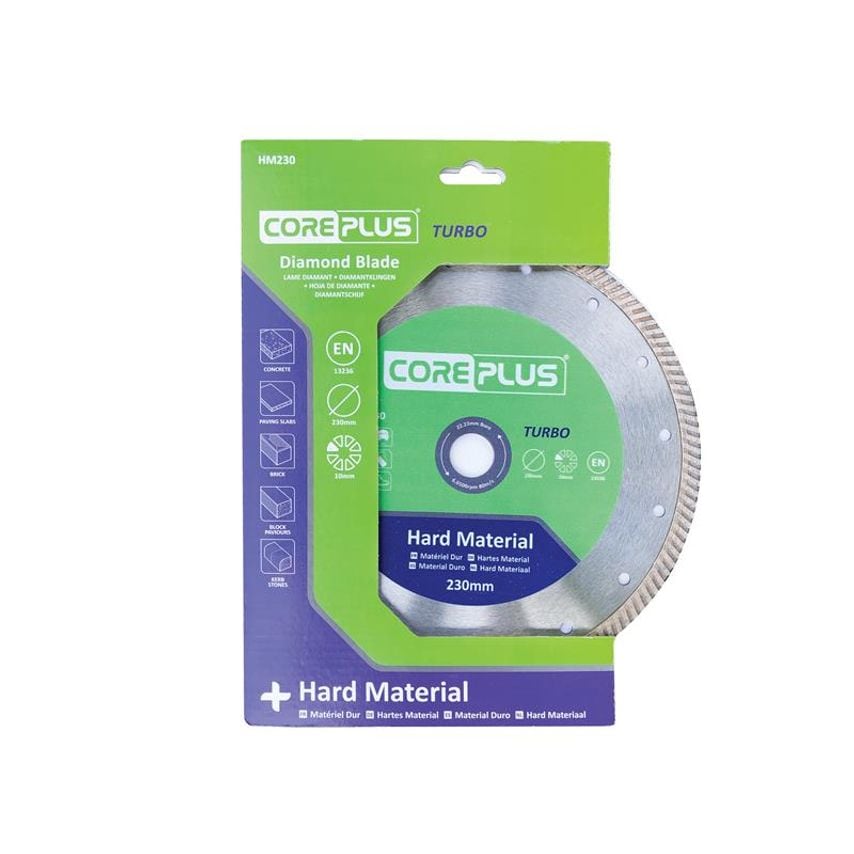 HM230 Hard Material Turbo Diamond Blade 230mm CORDBHM230