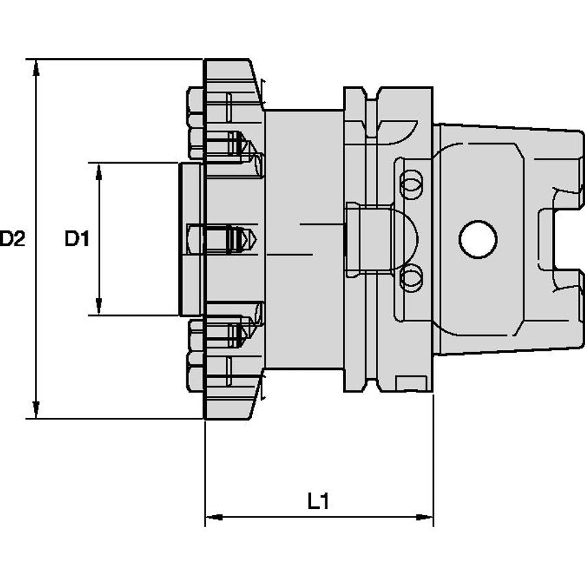 HSK100AFM63075m HSK100A Flange Mount 3 and 6 B