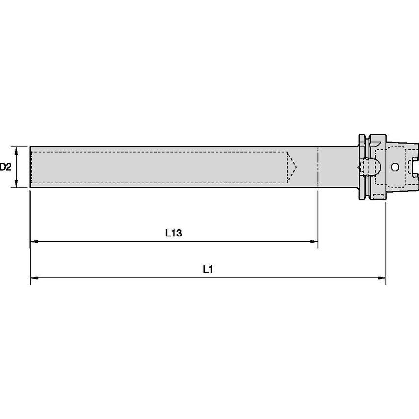 HSK100AGB40349m Gauge Bar HSK100A 40 x 349