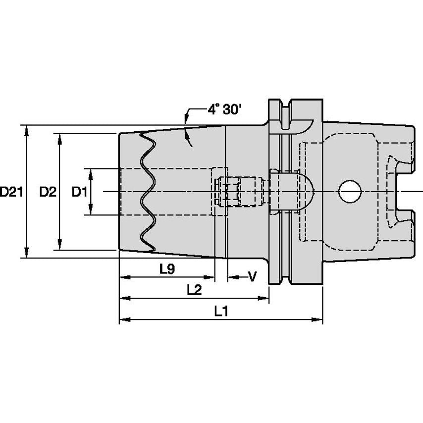 HSK100ASFHDTT32110m HSK100A HD 25mm Safe-lock TT