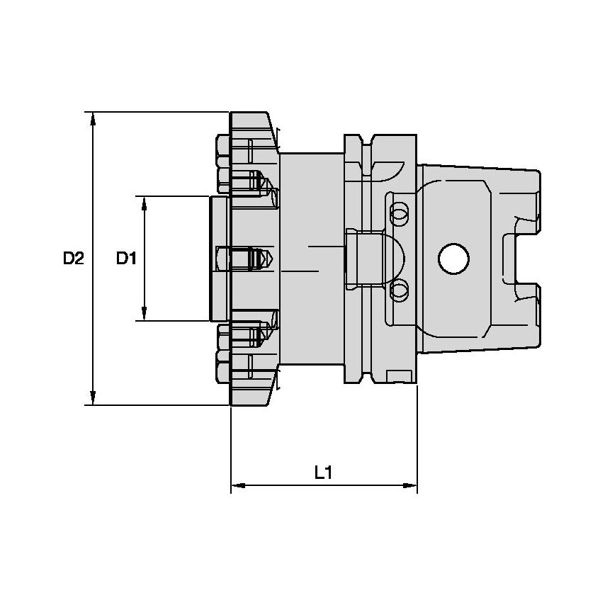 HSK125AFM63080m HSK125A Flange Mount 3 and 6 B