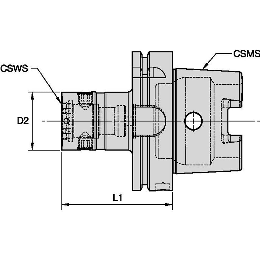 HSK125AHSK63100m HSK125A Adapter to HSK63 L100M