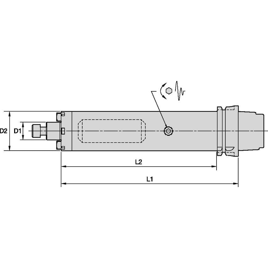 HSK125ATDSMC32300M 32MM Tunable Shell Mill HSK100