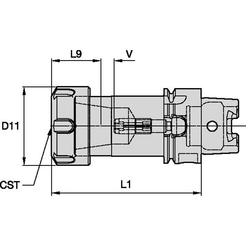 HSK40AER25080m ER25 - HSK40A
