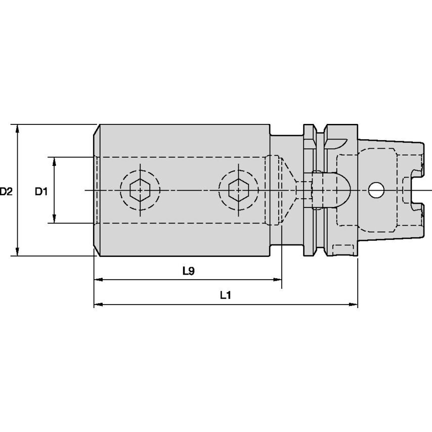 HSK63ASSF125500 HSK63A Straight Shank Adapter