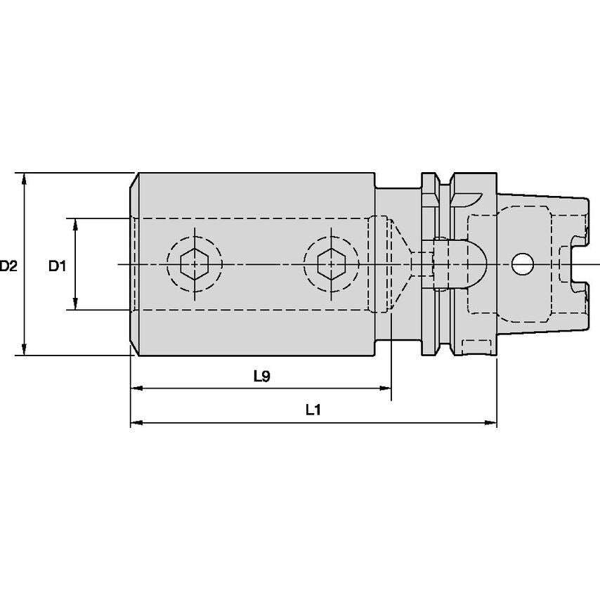 HSK63ASSF150550 HSK63A Straight Shank Adapter