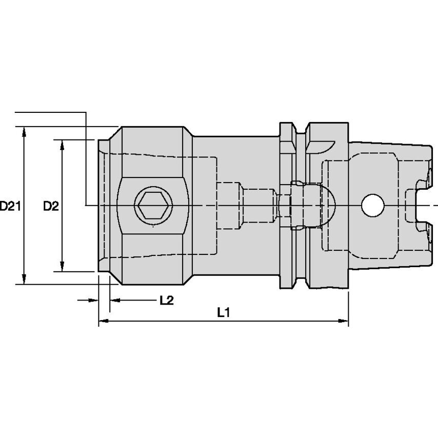 HSK63TKM40070M HSK63T To KM40 Adapter Gaging