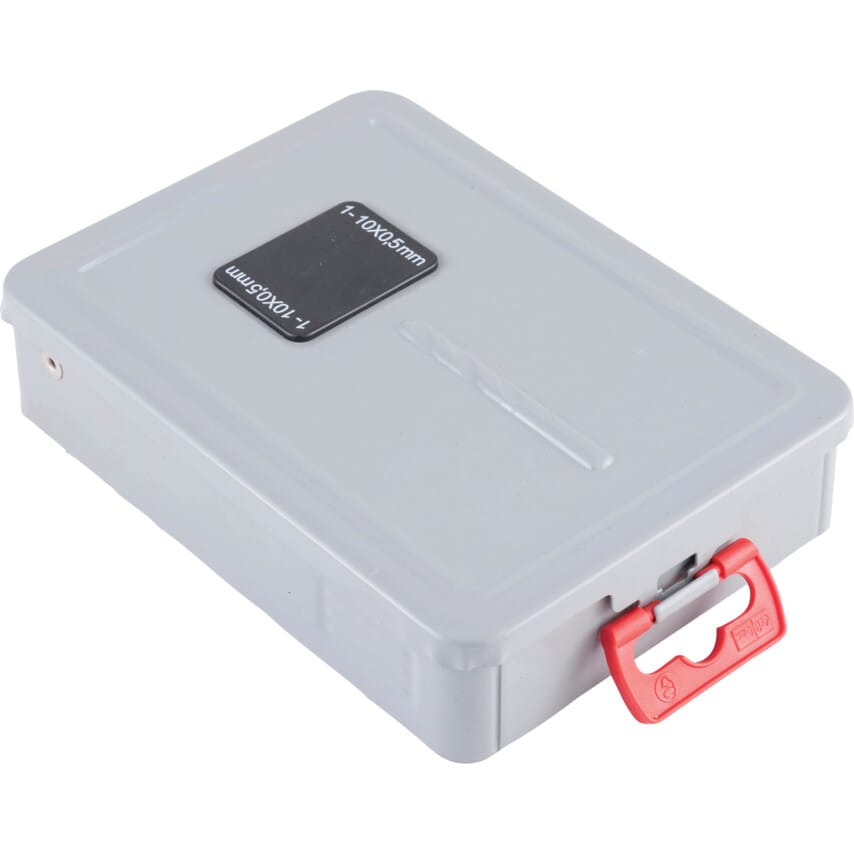 HSS 1.00-10.00MM X 0.5MM Straight Shank Jobber Drill Sets - TiN Tipped - 19 Piece