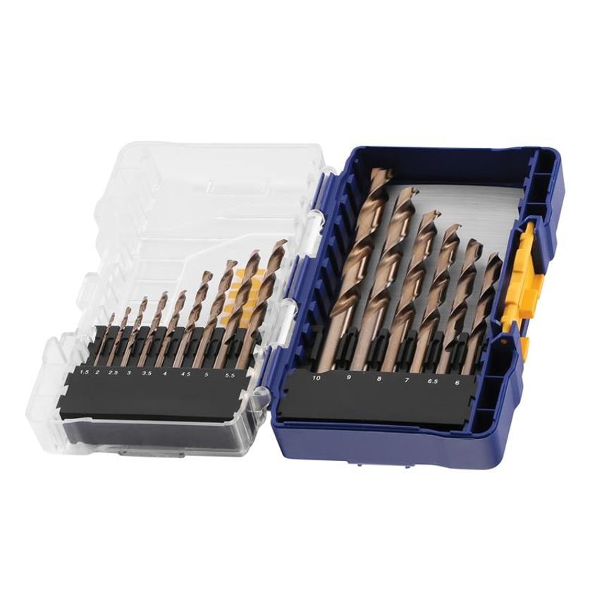 HSS Cobalt Drill Bit Set, 15 Piece IRWIW3036501