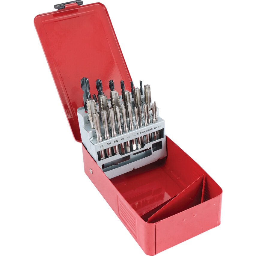 HSS Combination Drill & UNC Tap Set NO.8 - 1/2" - 24 Pieces