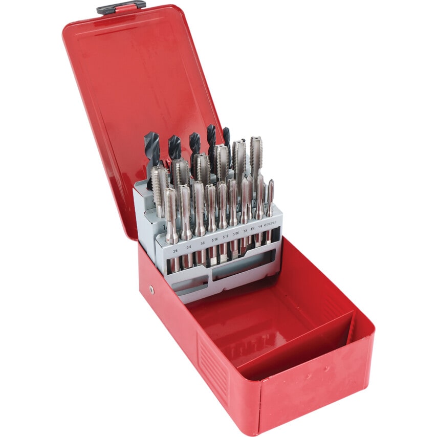 HSS Combination Drill & UNF Tap Set - NO.10 - 1/2" - 24 Pieces