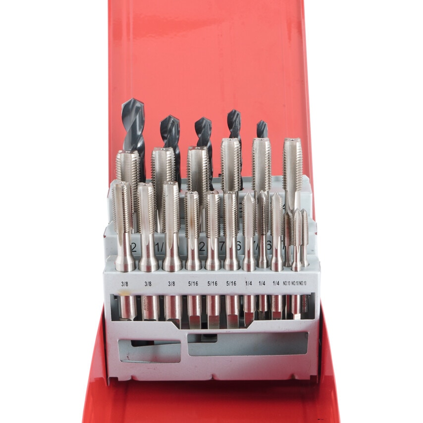 HSS Combination Drill & UNF Tap Set - NO.10 - 1/2" - 24 Pieces