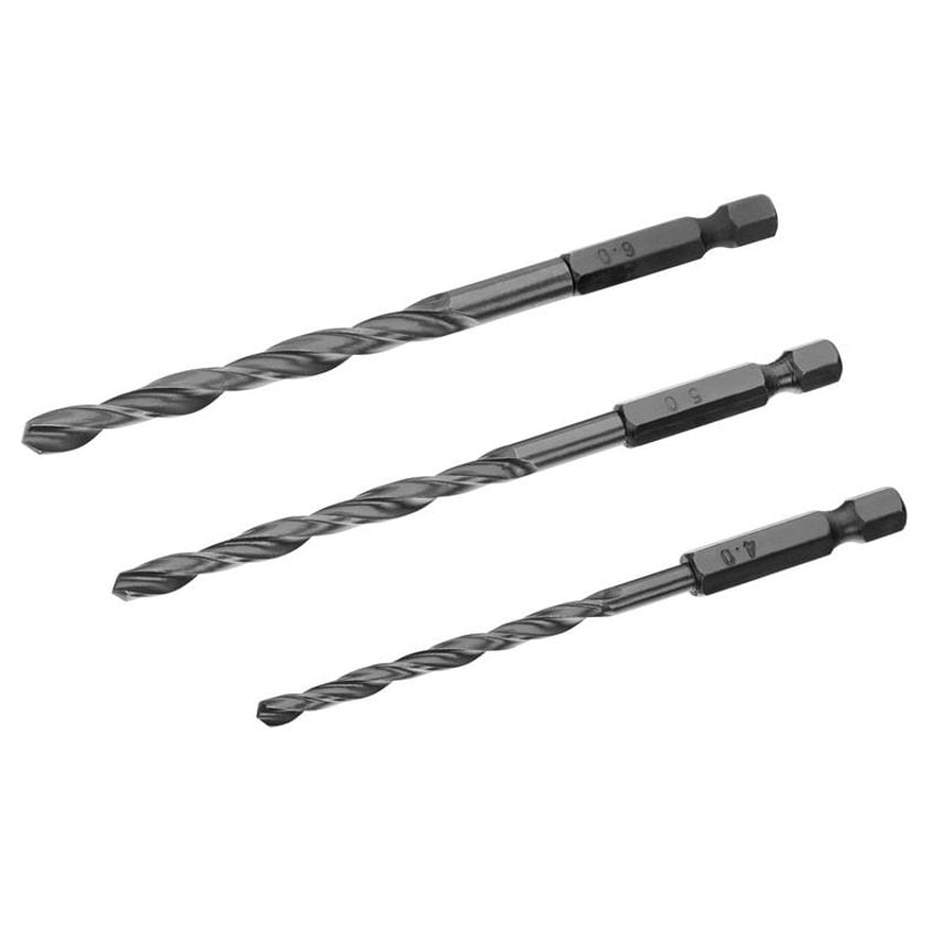 HSS Drill Bit Hex Shank Bit Set 3 Piece